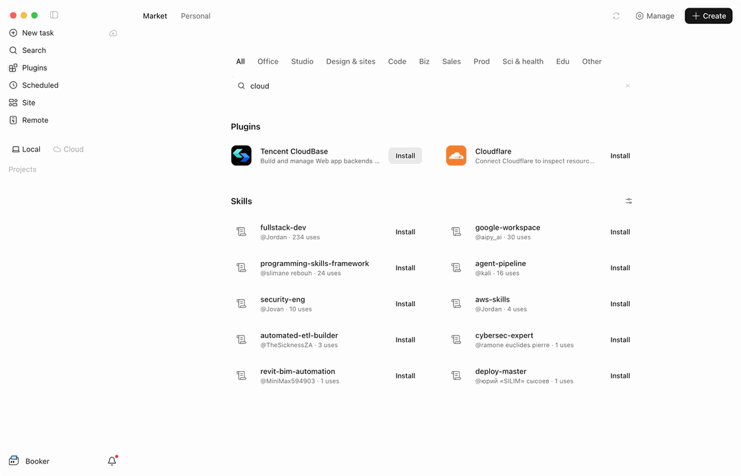 Tencent CloudBase found in MiniMax Code's Market